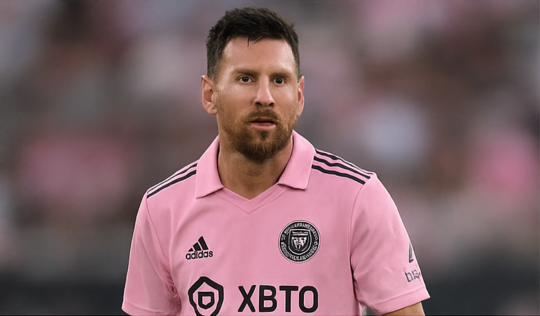 Lionel Messi in Inter Miami pink jersey